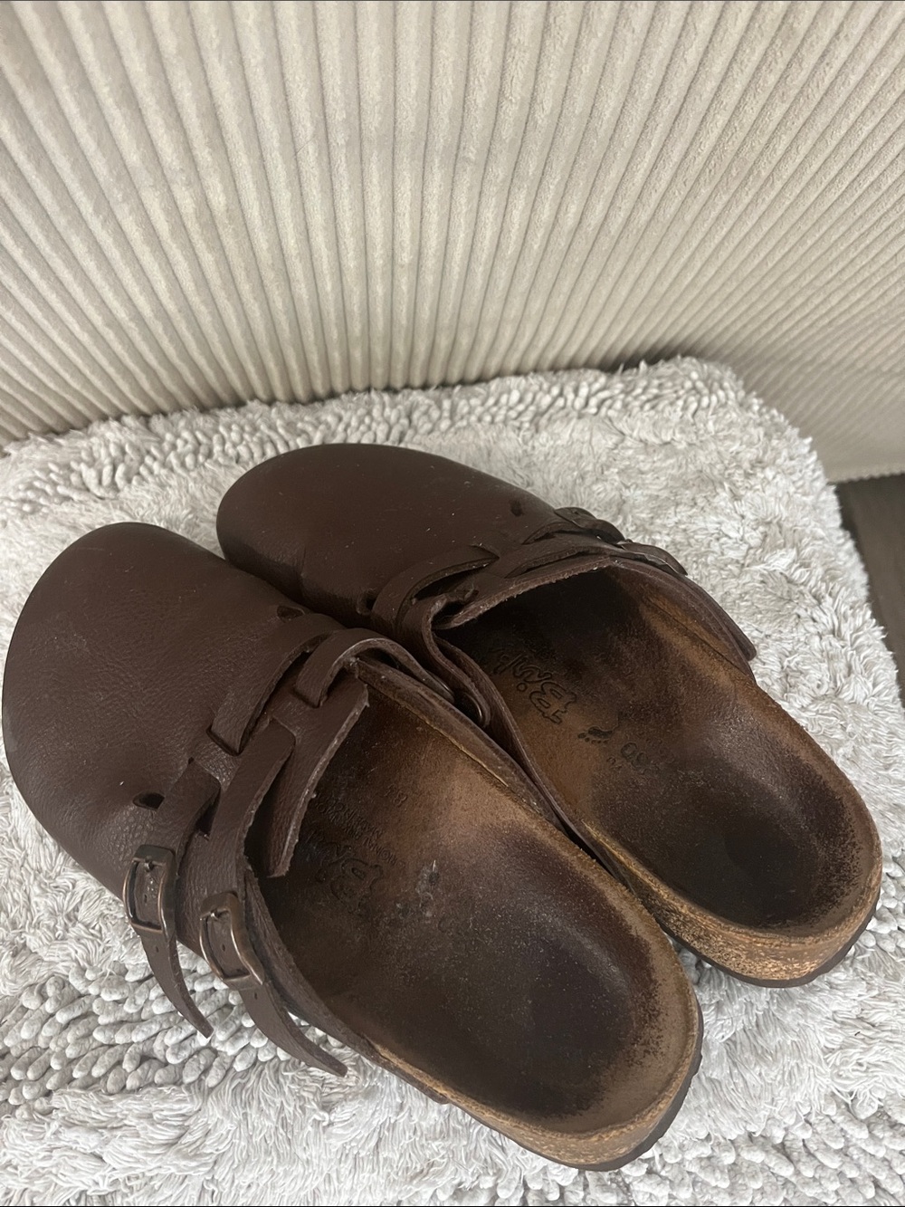 Classic Leather Clog Mules in Dark Brown - Women's Slip-On Birkis